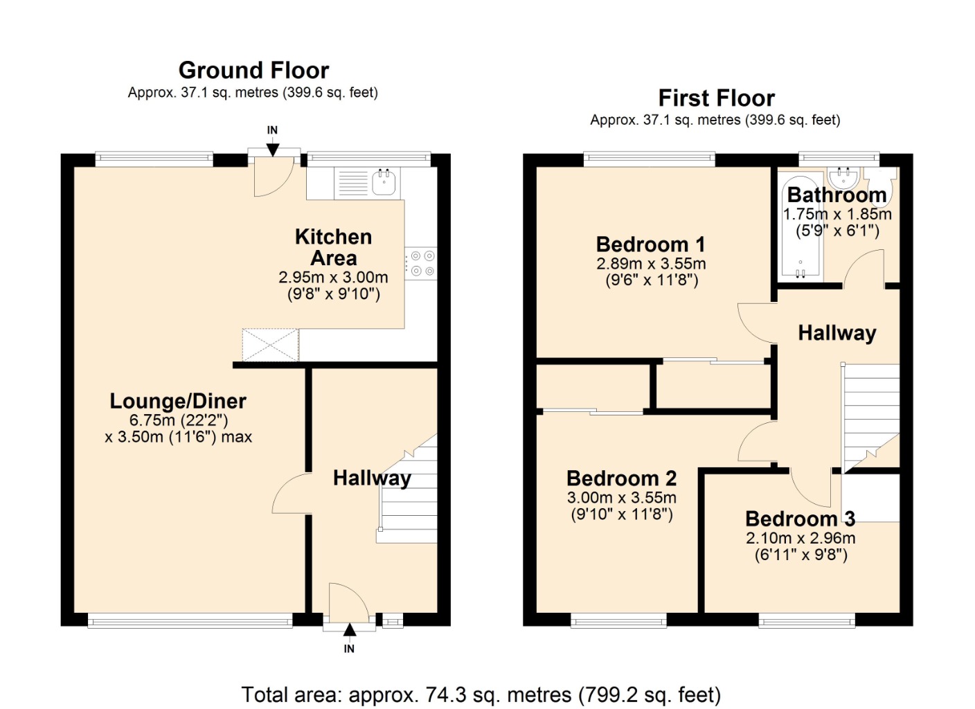 Floorplans For Redcraigs, , Kirkcaldy, KY2 6TS