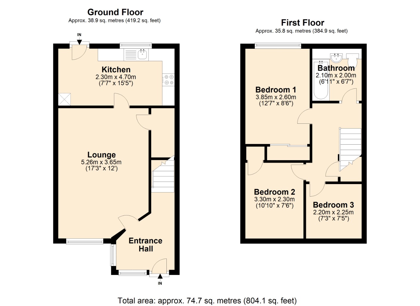 Floorplans For Hendrie Crescent, , East Wemyss, KY1 4LF